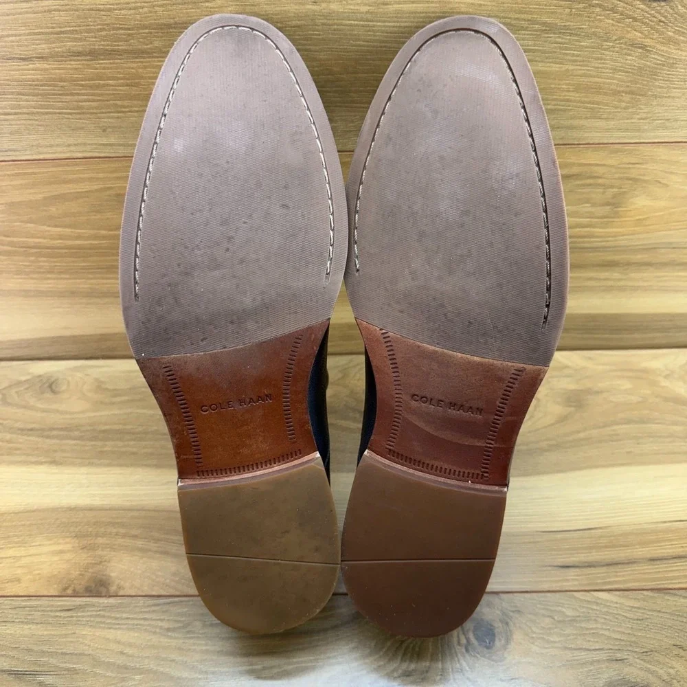 Cole Haan Willams Oxfords Mens 13 M Navy Blue Leather Business Casual Shoes